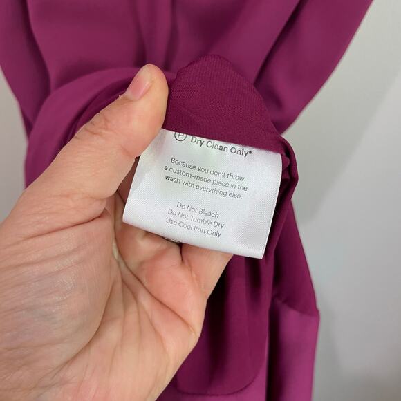 Fame & Partners Fuchsia Magenta Chiffon A-line Flounce Hem Formal Dress Sz 0 - Picture 4 of 8